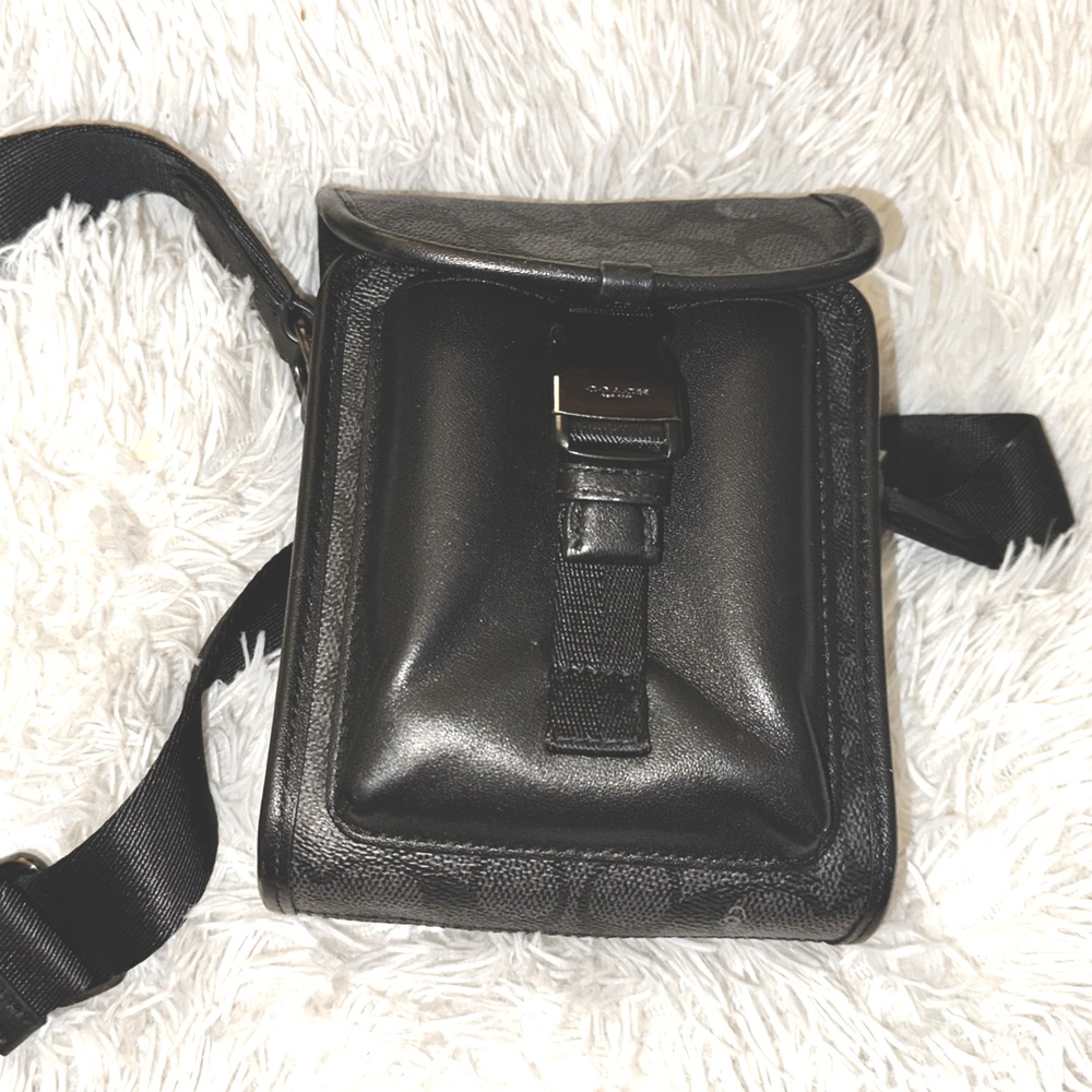 Coach crossbody bag in black and charcoal grey